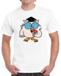 Cool Retro Mr Owl Tootsie Roll Candy Distressed  T Shirt