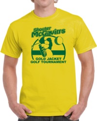 Cool Happy Gilmore Shooter McGavins Gold Jacket Golf Tournament  T Shi