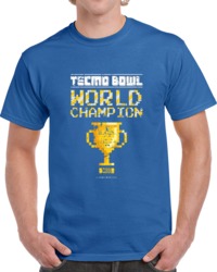 Cool Funny Tecmo Bowl Champion Nintendo Video Game Distressed T Shirt