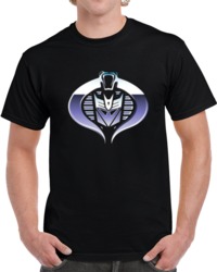 Cool Gi Joe Cobra Decepticon Mashup 80's  T Shirt