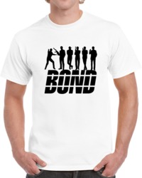 James Bond Character Silhouettes Movie T Shirt