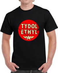 Retro Tydol Ethyl Gasoline Sign Distressed T Shirt