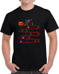 Donkey Kong Arcade Nintendo Gameplay Mario  T Shirt