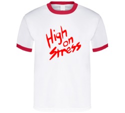 Retro 80s Movie Revenge of The Nerds High On Stress T Shirt