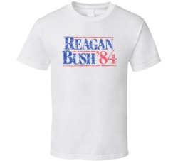Reagan Bush 84 Distressed Presidential Election  T Shirt