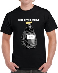 H and M Parody AD King of The World Black T Shirt