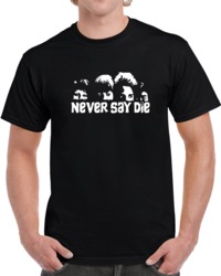 Retro 80's Movie The Goonies Silhouette Never Say Die  T Shirt