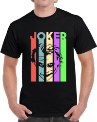 Retro Style Vintage The Joker Batman Silhouette Movie T Shirt