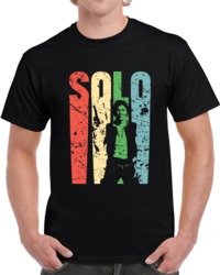 Retro Style Vintage Han Solo Star Wars Silhouette Movie T Shirt