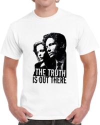 X Files TV Show The Truth Is Out There Mulder and Scully  T Shirt
