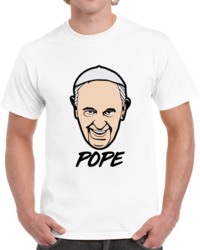 Pope Francis Big Head Caricature  T Shirt