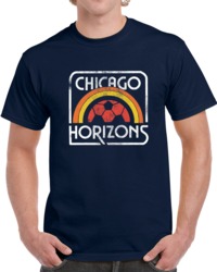 Retro Chicago Horizons MISL Indoor Soccer Distressed 1980 T Shirt