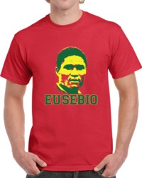 Soccer Legend The Black Pearl Eusebio Portugal Benfica Soccer T Shirt