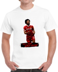 Liverpool Salah Premier League Caricature Soccer Fan Never Walk Alone 