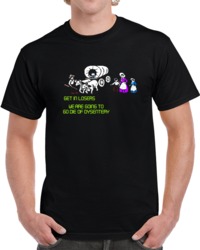 Retro Video Game Oregon Trail Funny Parody Dysentery  T Shirt