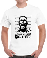 Conor Mcgregor Parody Mug shot Free Conor MMA Fighter Fan  T Shirt