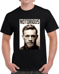 Conor Mcgregor Mug shot Free Conor Notorious MMA Fighter Fan T Shirt