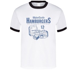 Retro White Castle 12 Cent Hamburgers Food  T Shirt