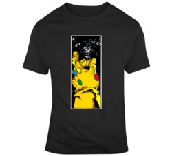 The Avengers Infinity War Thanos Snap Comic Gauntlet Cool  T Shirt