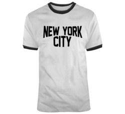 Cool New York City Black Ringer  T Shirt