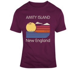 1975 Amity Island New England Jaws Movie  T Shirt