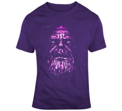 Avengers Infinity War Thanos Big Face Silhouette Movie  T Shirt