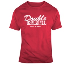 DOUBLE DEUCE Road House Swayze Cult Classic Movie Distressed  T Shirt