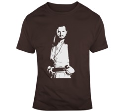 Star Wars Qui Gin Jinn Silhouette Movie Fan T Shirt