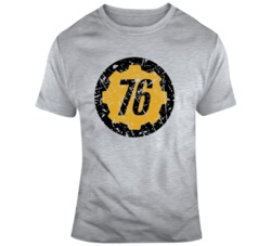 Fall Out 76 Distressed Video Game Fan  T Shirt