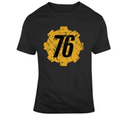 Fall Out 76 Distressed Video Game Fan v2 T Shirt