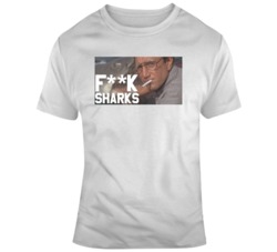 Classic Movie Jaws F**K Sharks Funny Movie Fan  T Shirt