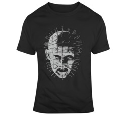 Hellraiser Pinhead Big Face Cult Classic Horror Movie  T Shirt