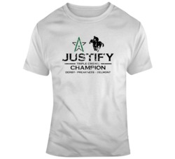 JUSTIFY 2018 Triple Crown Winner Belmont Stakes Horse Racing Distresse