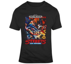 Classic Video Game Streets of Rage Game Box Cover Art  T Shirt