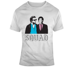 Retro 80's TV Show Miami Vice Crockett and Tubbs Squad Fan T Shir