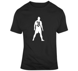 CRJ Ronaldo Juve Soccer CR7 Silhouette Fan  T Shirt