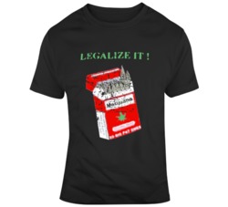 Retro Replica Legalize it Distressed  T Shirt