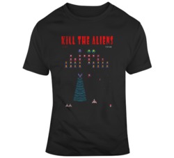 Retro 80's Video Game Space Invaders Kill All Aliens  Video Game 