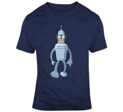 Futurama Bite My Shiny Metal Bender Cartoon Fan V3 T Shirt