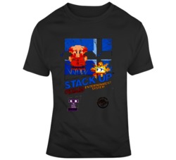 Stack Up NES Box Art Video Game Fan Distressed T Shirt