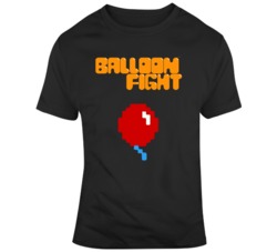 Balloon Fight NES  Start Screen Video Game Fan T Shirt