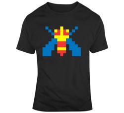 Galaga Alien Sprite Video Game Fan T Shirt