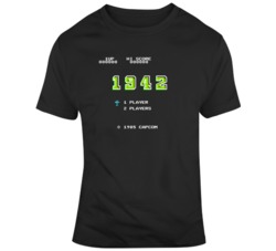 1942 NES  Start Screen Video Game Fan T Shirt