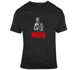 Predator 8 Bit NES Start Screen Video Game Fan   T Shirt