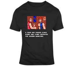 Double Dragon 3 Bimmy Cut Scene NES Video Game Fan T Shirt