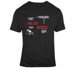 Raid 2020 NES Title Screen Video Game Fan T Shirt
