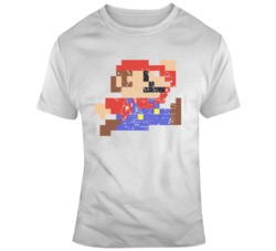 Retro Video Game Super Mario 8 Bit Distressed Video Game Fan T Shirt