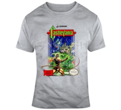 Retro Video Game Castlevania Distressed Box Cover Video Game Fan T Shi