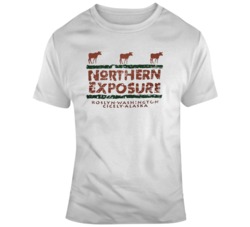 Retro Replica 90's TV Show Northen Exposure Distressed T Shirt