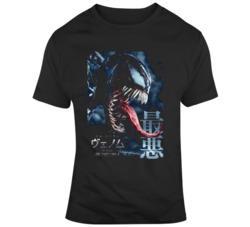 Venom Movie Asian Japanese Chinese Movie Poster Tom Hardy Fan  T Shirt